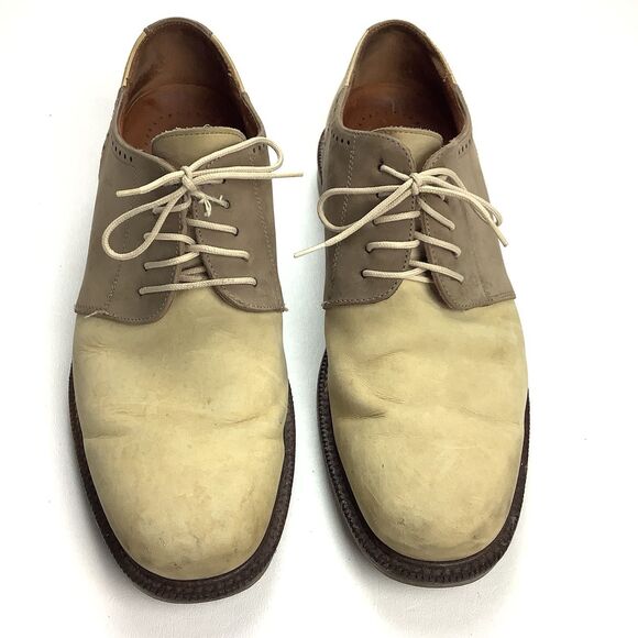 Johnston Murphy Italy Passport Leather Shoes Men\'s 11.5 Oxford Brogue Beige Tan main image 13